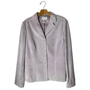Pendleton Blazer Women Large Purple Lilac Leather Single Breasted Jacket Outdoor